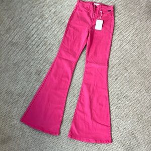 Cello Pink Flare & Wide Leg Jeans